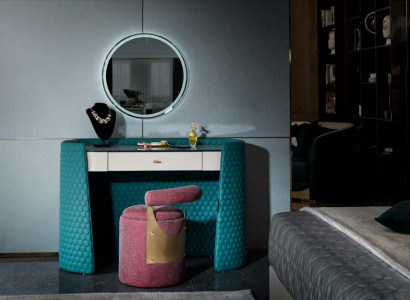 Dressing table stool bedroom leather textile consoles modern design makeup new